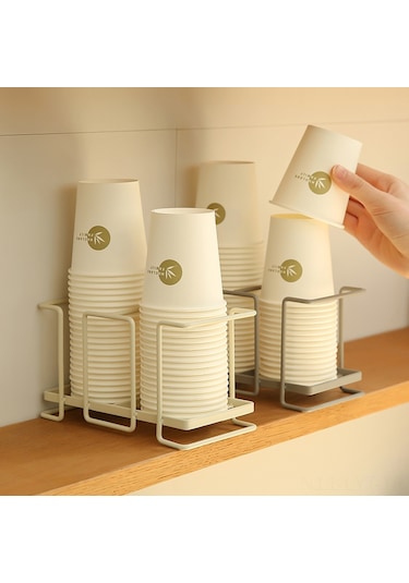 Youtek Ev Kullanıma İdeal Demir Çelik Kahve/çay Bardak Tutucu, Tekrarsız Bardak Depolama Ve Düzenleme İçin Çift Konumlu Minimalist Tasarım Sıcak Gri Diğer