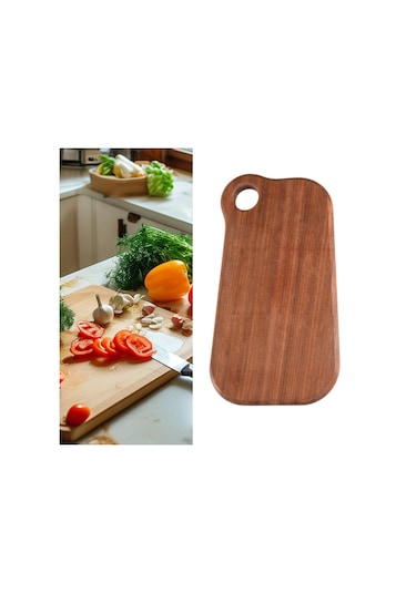 Suntek Ahşap Kesme Tahtası Servis Ekmek Meyve Sebzeler Için Abanoz L
