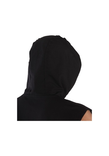 Musclecloth Training Club Kapüşonlu Kolsuz Sweatshirt Siyah Siyah