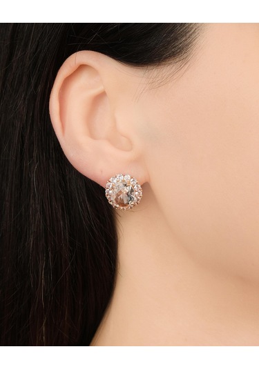 Lekka Design Kadın Kararmaz Çelik Lüks Takı Oval Zirkon Taşlı Abiye Küpe