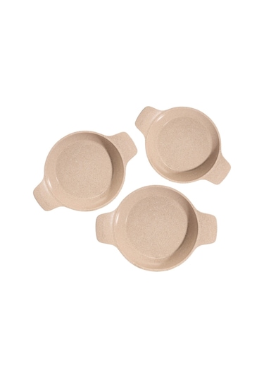 Thermoad 3'lü 18-20-22 Cm Güveç Sahan Set Kapaksız -vizon Vizon