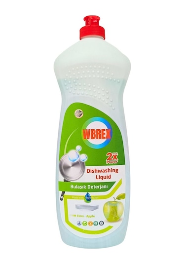 Wbrex Elma Kokulu Sıvı Bulaşık Deterjanı 5 x 650 ML