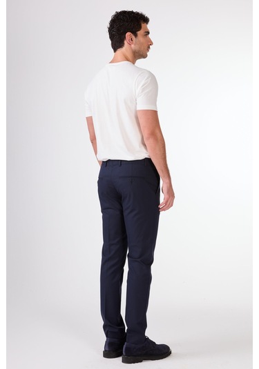 Dufy Lacivert Erkek Slim Fit Düz Pantolon - 103918 Lacivert