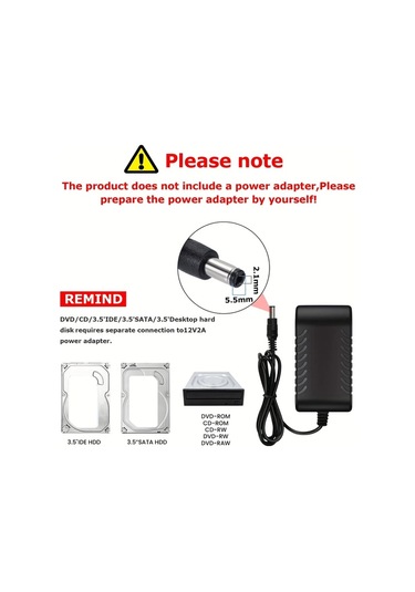 Elmpaly Usb 3.0 Sata Ide Adaptörü 2.5 3.5 Inch Ssd Dvd Cd Rom Çevirici Harici Disk