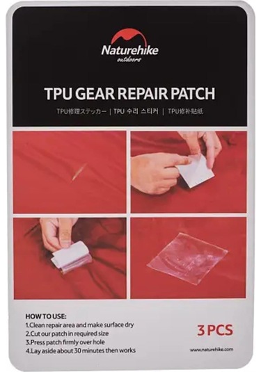 Naturehike Tpu Gear Tamir Yaması Q-9b Çadır Uyku Tulumu Mat Tamir Yaması Siyah