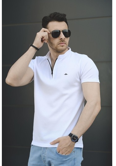 Roderick Hakim Yaka Petek Kumaş Yarım Fermuarlı Erkek Tshirt