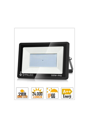 Şanled 500w 30.000 Lümen Smd 6500k Beyaz Işık Smd Led Projektör Tekli