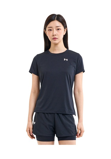 Under Armour Tech Solid Kadın Siyah Yuvarlak Yaka Tişört Siyah