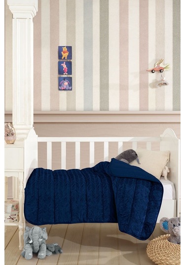 Elart Velvet Bebek Yorgan 150x100 Cm Lacivert