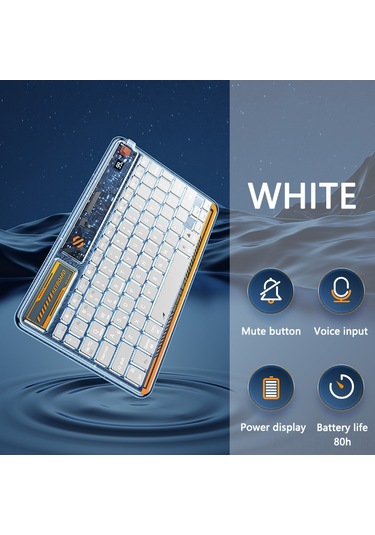 Xindoker "mini Bluetooth Klavye - Rainbow Aydınlatmalı, Çoklu Cihaz Uyumlu, Taşınabilir Ve Kablosuz"