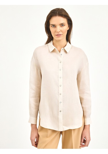 Karaca Kadın Comfort Fıt Gömlek-bej 12.25s.04.018 Bej