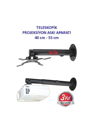 Serend Teleskopik Projeksiyon Askı Aparatı