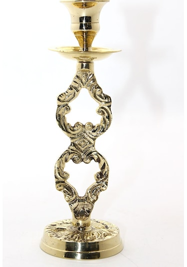 Tekli Pirinç Şamdan - Model 4 Renkli