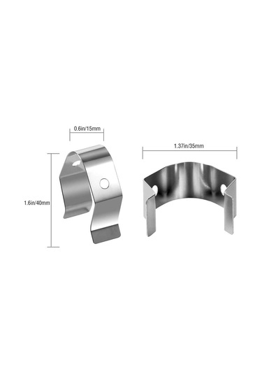 Gajeena 4 Adet Tek Delikli 304 Paslanmaz Çelik Izgara Prob Tutucu, Ev Ofisi Mutfak Bbq Yemek Sıcaklık Ölçer İçin Sabitleme Klipsi Çok Renkli