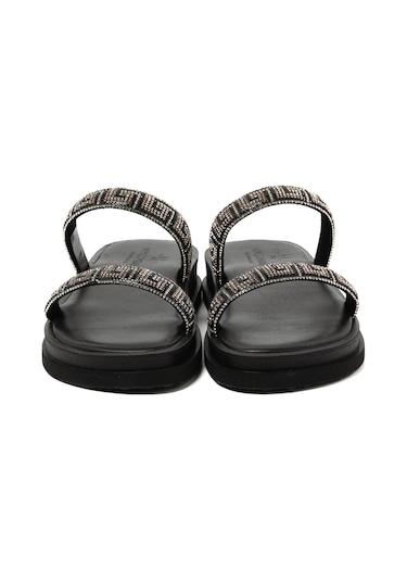 19 Black Terlik Kadın 26261 Myconian 2025 Greek Sandal Siyah