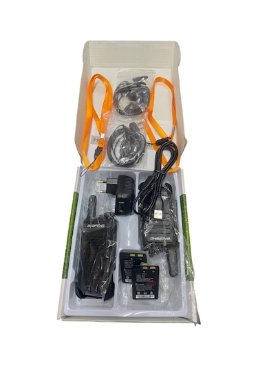 2li Baofeng R5 Pmr 446 El Telsizi Mikro Usb Şarjlı - Çift Kulaklık Dahil