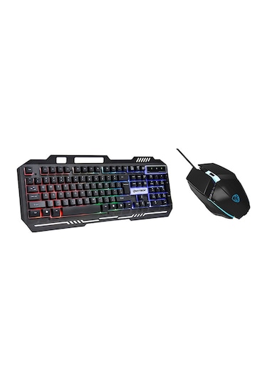 Hytech HKM-X86 Quin RGB Zemin Aydınlatmalı USB Q Gaming Klavye + Mouse Set