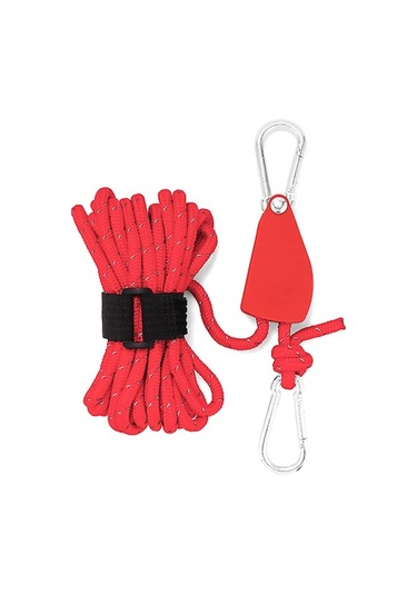 "çadır Ve Gölgelik İçin Pratik Alüminyum Makaralı Halat Sistemi - 6mm Kalınlık, 5m Uzunluk" Kırmızı Kırmızı