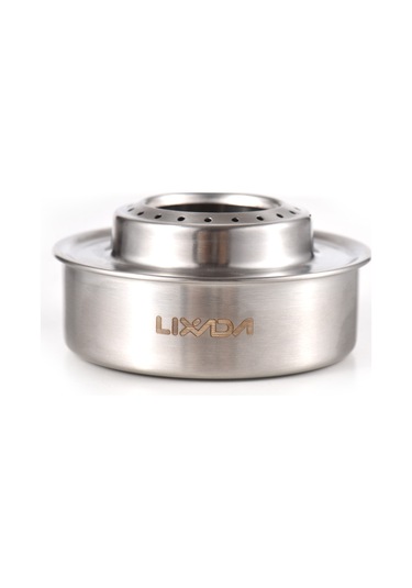 Yifomall Kamp İçin Paslanmaz Çelik Alkol Ocağı 120ml + Katlanabilir Yangın Söndürme Kapağı - Yüksek Yakma Verimliliği, Hafif Ve Dayanıklı Gümüş