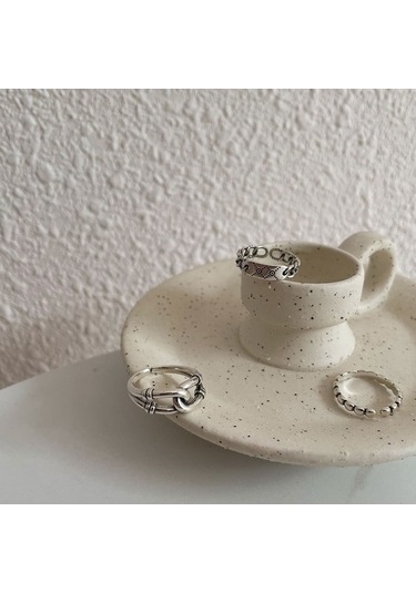 Fastbuy S925 Sterling Silver Vintage Çok Renkli Ring Chain Jewelry, Color: J3456, Ideal For Women Çok Renkli