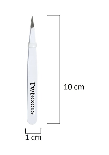 Twiezers Twzset3111 Deri Çantalı 3'lü Paslanmaz Çelik Cımbız Seti - Beyaz/beyaz