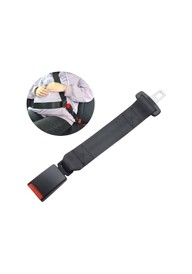 Universal Araç Emniyet Kemeri Uzatma Kayışı Siyah