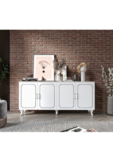 Stil 4 Kapaklı Çok Amaçlı Modern Konsol - Tamamı 1. Kalite Mdf