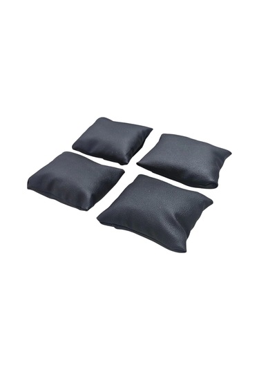 Yastık Düzenleyici 4 Adet Deri Siyah Bileklik & Saat Ve Kelepçe 8x8 Cm Çok Renkli