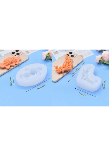 Silikon Çikolata Kalıpları, Fondan Kalıpları, Çiçek Şeklinde Sili Diğer