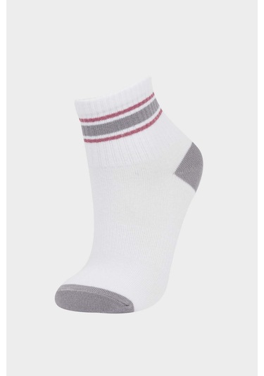 Defacto Kız Çocuk 3lü Pamuklu Soket Çorap F8937a8nswt1 Beyaz