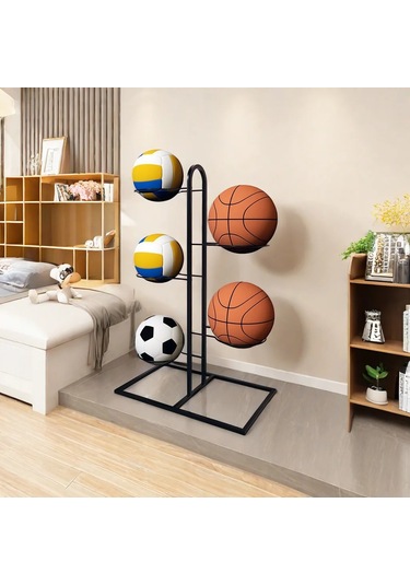 Kapalı Çocuk Basketbol Depolama Rafı Topu Futbol Depolama Sepeti