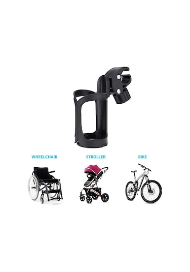 Bisiklet Suluk Termos Şişe Tutacağı Matara Kafesi Siyah 14 x 7 CM Siyah