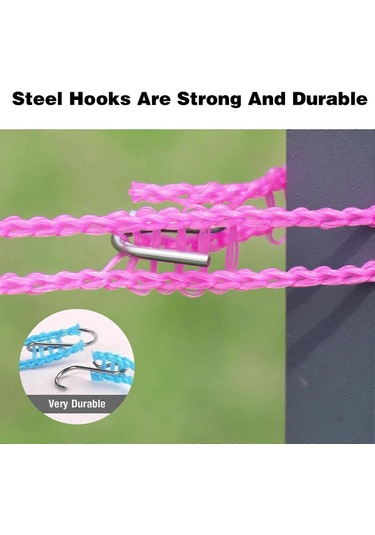 Ganzhoushop Pembe 8m F Kaymaz Ve Rüzgar Geçirmez Çamaşır İpi Çit Çamaşır İpi 5m Kurutma İpi Dış Mekan Çamaşır İpi Çamaşır İpi Homelight Kırmızı Çok Renkli