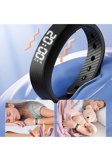 Primepickings 2025 Unisex Basit 's/'s Elektronik Usb Şarjlı Işıklı Adımsayar Rose Pink Kol Saati Diğer