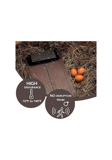 Ximistore9 Işık Sensörlü Otomatik Tavuk Kafesi Kapısı - Yağmur Dayanıklı, Akıllı Açma-kapama, Kahverengi Logo'lu, Pil Hariç