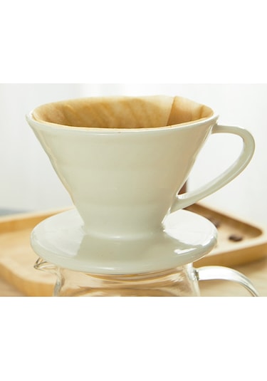 Geeksen Kahve Filtre Kupa: Seramik V60 Spiral Içme, Kolay Çayırma, Siyah Küçük Boy, El Filtre Kahve Aleti Siyah