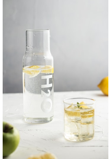 Borosilikat Cam Beyaz Başucu Sürahisi & Cam Sürahi 600 Ml