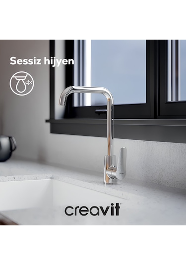 Creavit Bevel Lavabo Banyo Eviye Bataryası 3'lü Set BV1500-BV2500-BV8500 Krom