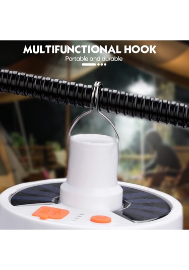 Lekaufen 169 Uzaktan Kumandalı Led Solar Kamp Lambası, 360 Siyah