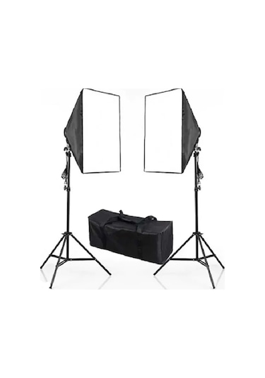 DP 50 x 70 CM Softbox 2'li Taşıma Çantalı Sürekli Işık Seti