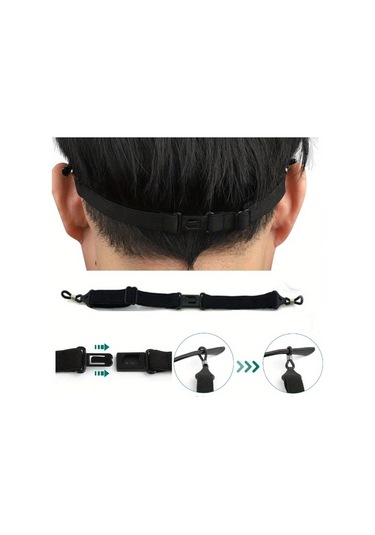 Tongdashop 1 Adet Erkek Gözlük Güvenli Esnek Kayış, Siyah Spor Ve Outdoor Aktiviteler İçin