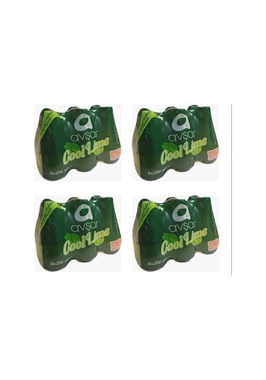 Avşar Cool Lime Nane Limon Aromalı Maden Suyu 4'lü 6 x 200 ML