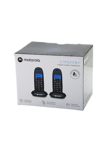 2pcs Siyah Dijital Kablosuz - Telsiz Telefon Arayan No Görme 50 Hafıza C-1002cb