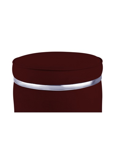 Zerafet Silver Kaplama Luxery Puf-bordo Babyface Kumaş Pofuduk Oturma Pufu&makyaj Pufu&bench