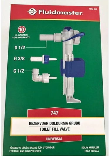 Fluidmaster Vitra.kale.serel.creavit.bocci Uyumlu  Gömme Beyaz