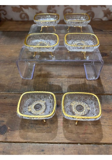 Wow Dikdörtgen Mini Lokumluk 6 Lı Altın Rengi