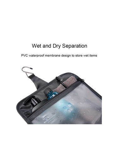 Sones Bange Bg-7529 Kullanışlı Seyahat Katlanabilir Kozmetik Saklama Çantası Kancalı Tuvalet Çantası Siyah