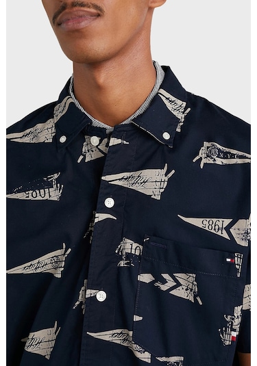 Tommy Hilfiger Erkek Gömlek MW0MW30692 0GY Lacivert