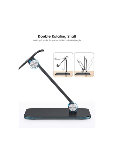 Vkemall Alüminyum Düzü Masası Tutucu: Telefon Ve Tablet İçin Katlanabilir Tek Eksenli Gümüş Masaüstü Şarj Üstü