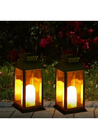 Tomshine Led'ler Ile Tomshine Güneş Enerjili Fener Işıkları Siyah